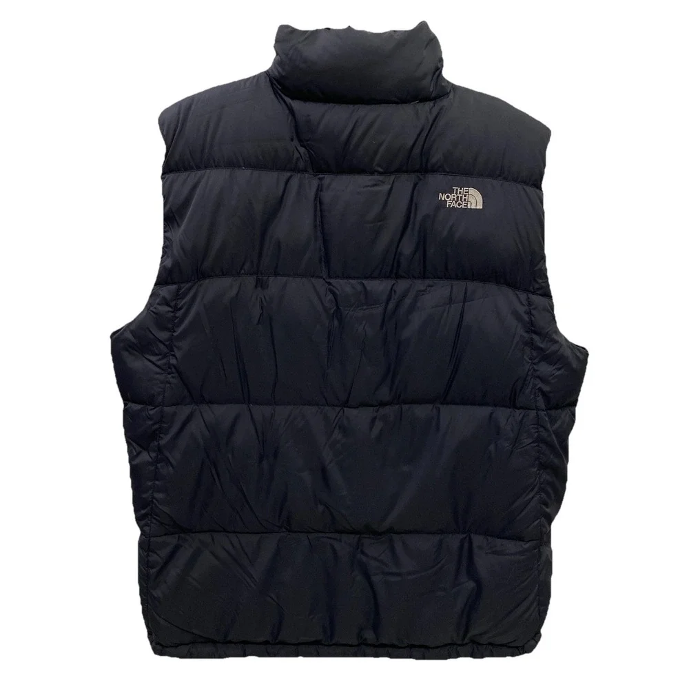 The North Face Vest Black Puffer 550 Goose Down Men's XL Packable Hiking Travel